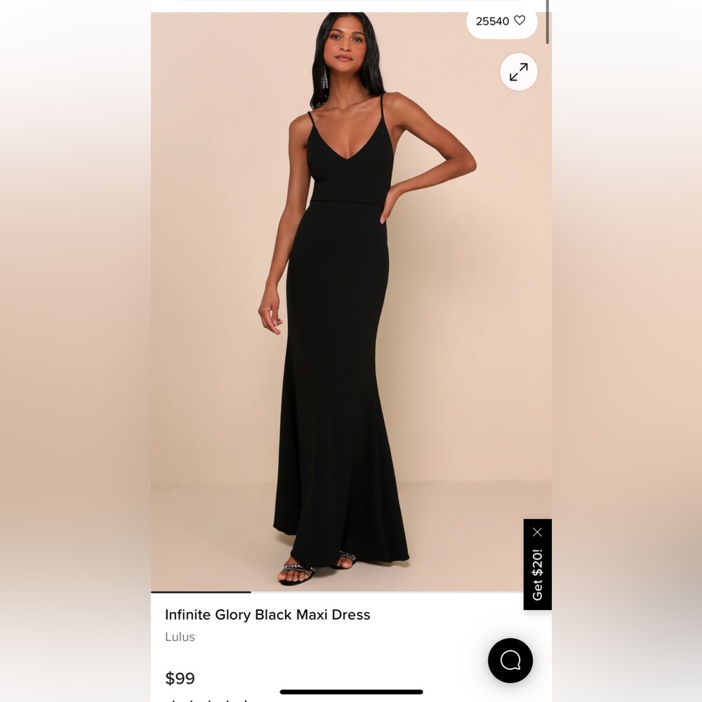 Lulu's Infinite Glory Black Maxi Dress